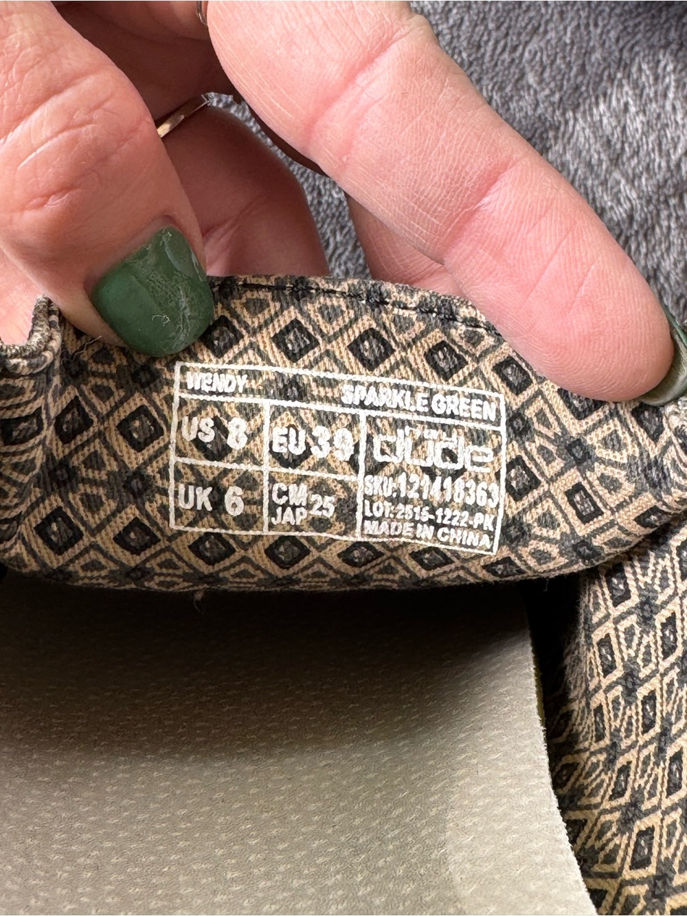 Hey Dude Casual Slip-On’s in Sparkle Green - Picture 5 of 7